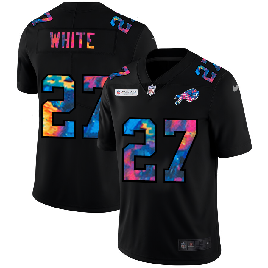 NFL Buffalo Bills #27 TreDavious White Men Nike MultiColor Black 2020  Crucial Catch Vapor Untouchable Limited Jersey
